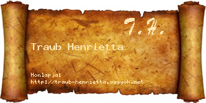 Traub Henrietta névjegykártya