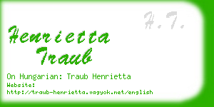 henrietta traub business card